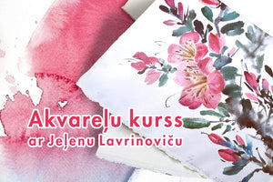 Akvareļu kurss ar Jeļenu Lavrinoviču no 30.10.2023